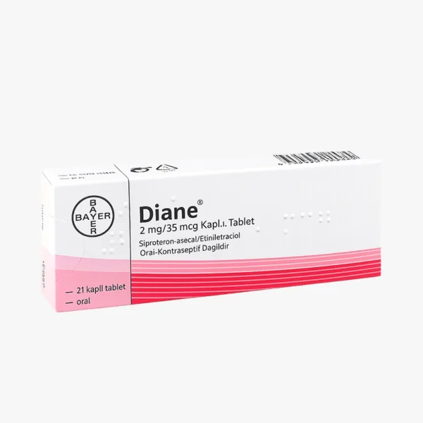 Diane® 2 mg | سیپروترون استات / اتینیل‌استرادیول – درمان آکنه هورمونی و هایپرآندروژنیسم