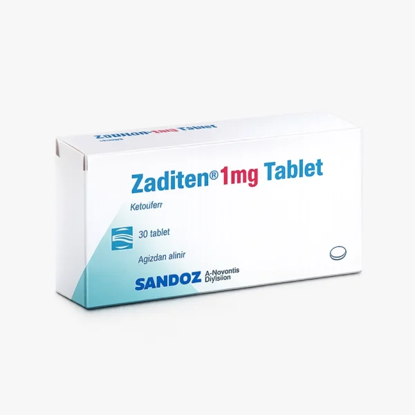 Zaditen® 1 mg Tablet | کتوتیفن – آنتی‌هیستامین با اثر پایدار بر آسم آلرژیک